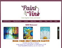 Tablet Screenshot of paintandvino.com